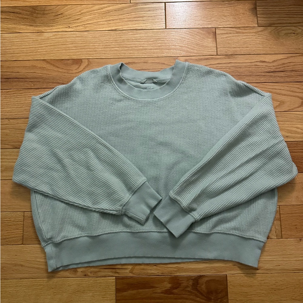 Cropped corduroy style pull over